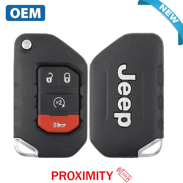 Jeep flip key photographed for the UHS Hardware product catalog
