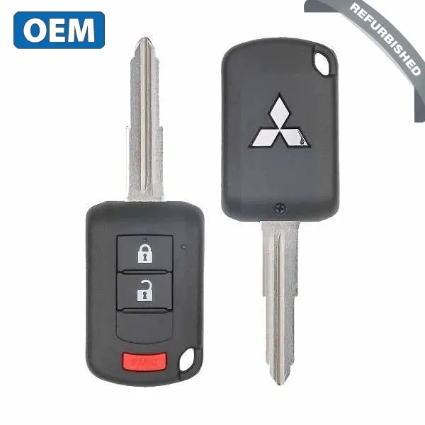 Mitsubishi remote-head key photographed for the UHS Hardware product catalog