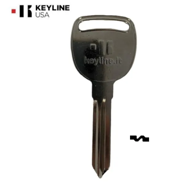 GM B106 mechanical key blank, an example for specified Pontiac, Saturn and Hummer models